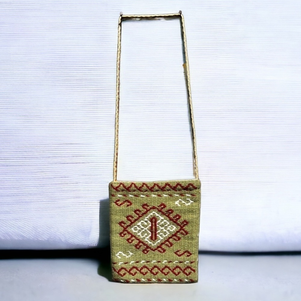 🌻Handmade Olive Bag Bohemian Southwest Aztec Western Jute Crossbody Bag